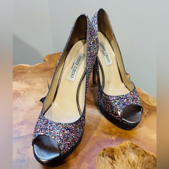 Jimmy Choo all glitter size 38 shoe - Picture 1 of 8